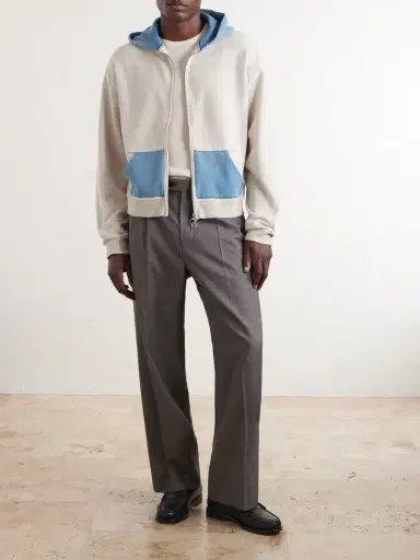 KAPITAL Colour-Block Cotton-Jersey Zip-Up Hoodie - Men | Thumbnail 2