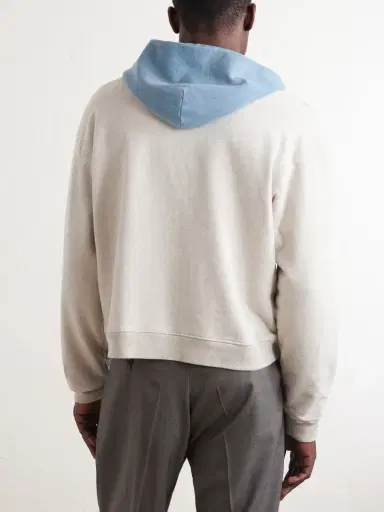 KAPITAL Colour-Block Cotton-Jersey Zip-Up Hoodie - Men | Thumbnail 4
