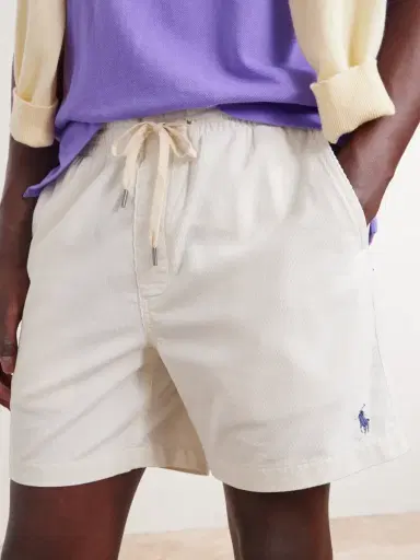 Polo Ralph Lauren Straight-Leg Logo-Embroidered Cotton-Corduroy Drawstring Shorts - Men | Thumbnail 5
