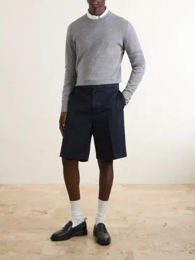 Thom Browne Milano Stitch Wool, Linen and Cotton-Blend Sweater - Men | Thumbnail 2 Thom Browne Milano Stitch Wool, Linen and Cotton-Blend Sweater - Men | Thumbnail 2
