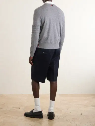 Thom Browne Milano Stitch Wool, Linen and Cotton-Blend Sweater - Men | Thumbnail 4 Thom Browne Milano Stitch Wool, Linen and Cotton-Blend Sweater - Men | Thumbnail 4