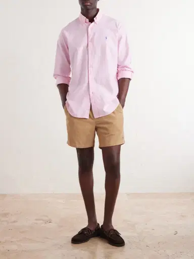 Polo Ralph Lauren Straight-Leg Logo-Embroidered Cotton-Corduroy Drawstring Shorts - Men | Thumbnail 2