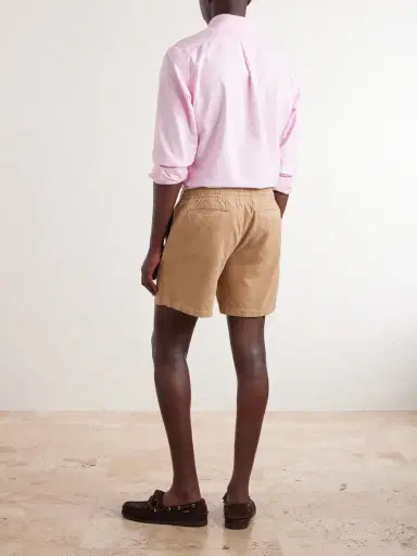 Polo Ralph Lauren Straight-Leg Logo-Embroidered Cotton-Corduroy Drawstring Shorts - Men | Thumbnail 4