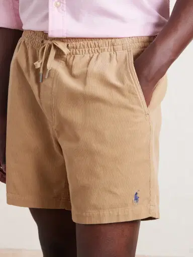 Polo Ralph Lauren Straight-Leg Logo-Embroidered Cotton-Corduroy Drawstring Shorts - Men | Thumbnail 5