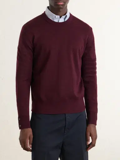 Thom Browne Milano Stitch Wool, Linen and Cotton-Blend Sweater - Men | Thumbnail 3 Thom Browne Milano Stitch Wool, Linen and Cotton-Blend Sweater - Men | Thumbnail 3