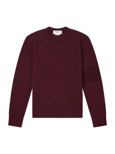 Thom Browne Milano Stitch Wool, Linen and Cotton-Blend Sweater - Men | Thumbnail 1 Thom Browne Milano Stitch Wool, Linen and Cotton-Blend Sweater - Men | Thumbnail 1