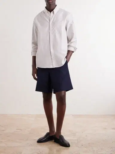 A.P.C. Button-Down Collar Striped Cotton Shirt - Men | Thumbnail 2