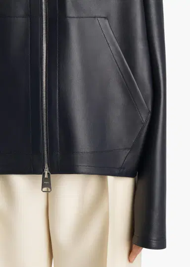 Khaite Darlo Jacket In Dark Navy Leather | Thumbnail 5 Khaite Darlo Jacket In Dark Navy Leather | Thumbnail 5