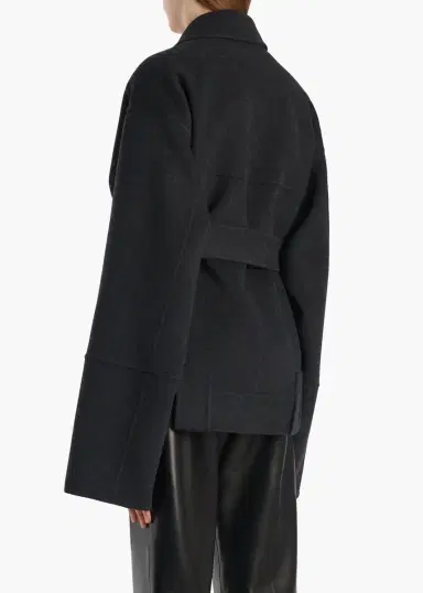Khaite Alder Jacket In Charcoal Wool | Thumbnail 4