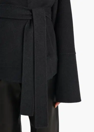 Khaite Alder Jacket In Charcoal Wool | Thumbnail 5