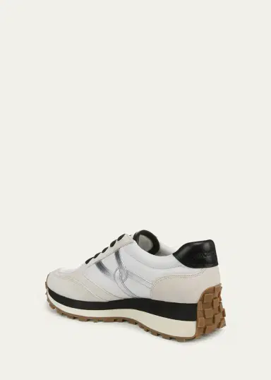 Veronica Beard Valentina Mixed Leather Retro Sneakers | Thumbnail 2 Veronica Beard Valentina Mixed Leather Retro Sneakers | Thumbnail 2
