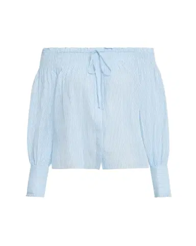 Kobi Halperin Robin Striped Off-Shoulder Boxy Blouse | Thumbnail 1 Kobi Halperin Robin Striped Off-Shoulder Boxy Blouse | Thumbnail 1