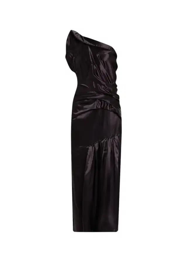 Dries Van Noten Damari One-Shoulder Pleated Dress