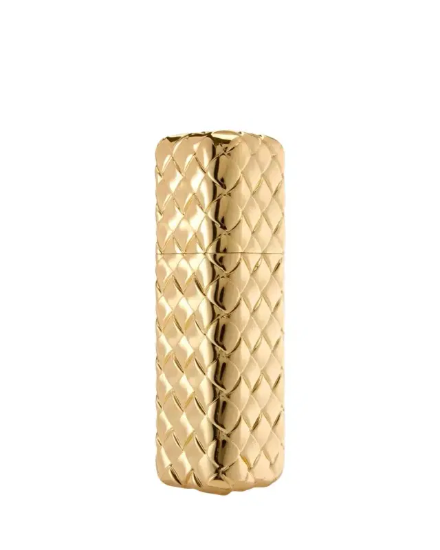 Bottega Veneta Gold Intreccio Travel Case