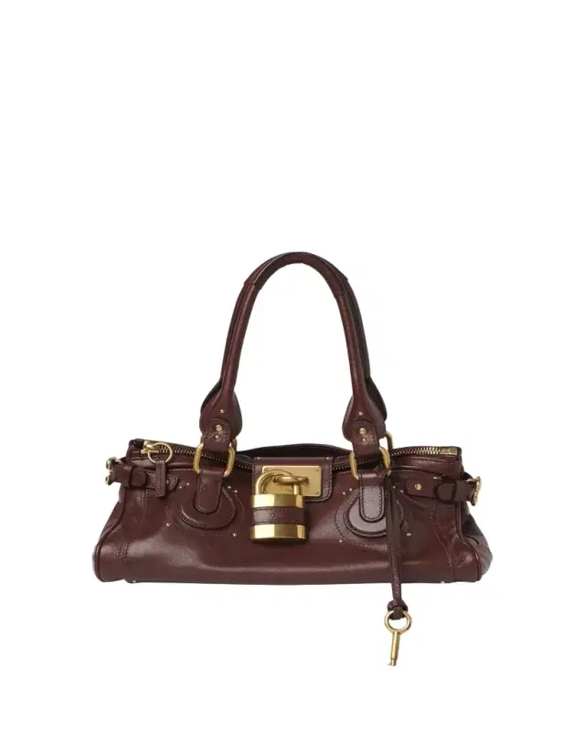 Chloe Paddington Padlock Shoulder Bag in Leather