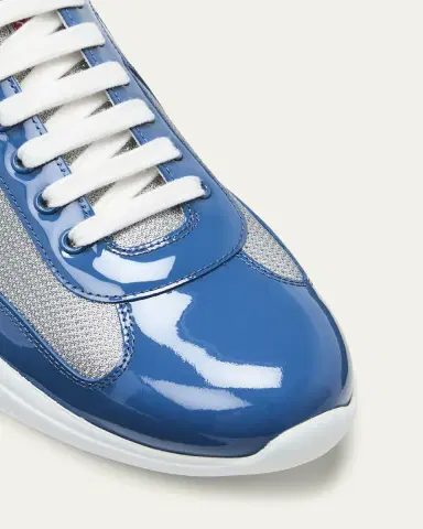 Prada Men's America's Cup Patent Leather Sneakers | Thumbnail 13