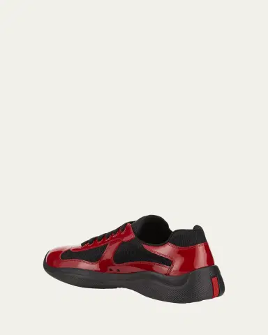 Prada Men's America's Cup Patent Leather Sneakers | Thumbnail 16