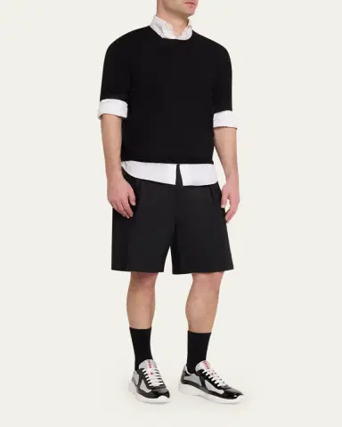 Prada Men's America's Cup Patent Leather Sneakers | Thumbnail 3