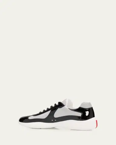 Prada Men's America's Cup Patent Leather Sneakers | Thumbnail 4