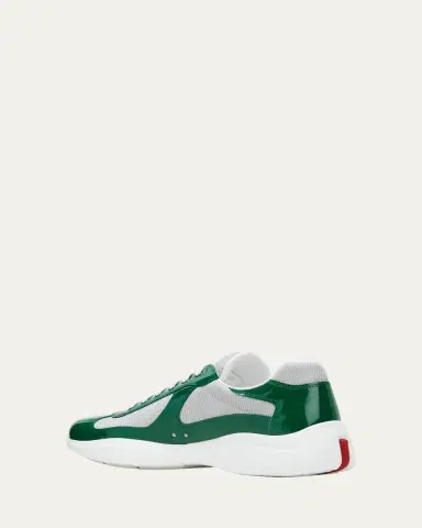 Prada Men's America's Cup Patent Leather Sneakers | Thumbnail 8