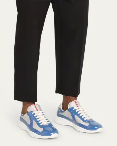 Prada Men's America's Cup Patent Leather Sneakers | Thumbnail 10