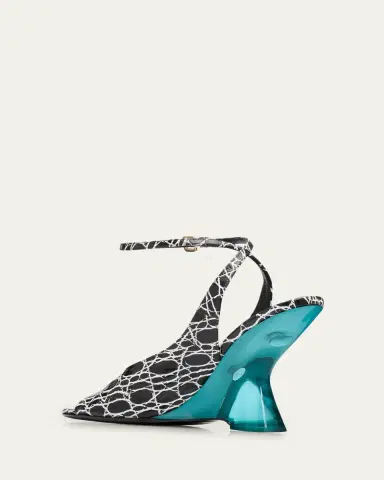 Dries Van Noten 100mm Crackled Leather Ankle-Strap Sandals | Thumbnail 4