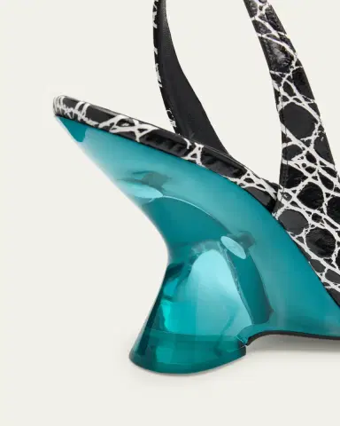Dries Van Noten 100mm Crackled Leather Ankle-Strap Sandals | Thumbnail 5