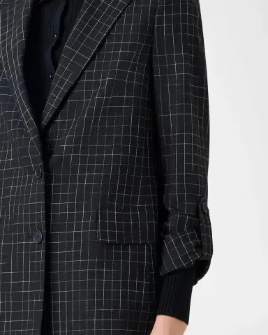 Akris punto Windowpane Check Single-Breasted Jacket | Thumbnail 5 Akris punto Windowpane Check Single-Breasted Jacket | Thumbnail 5