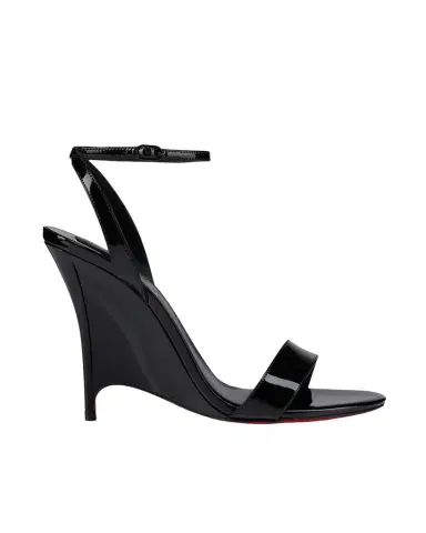 Christian Louboutin 100mm Zeezeenella Patent Leather Wedge Sandals | Thumbnail 1 Christian Louboutin 100mm Zeezeenella Patent Leather Wedge Sandals | Thumbnail 1