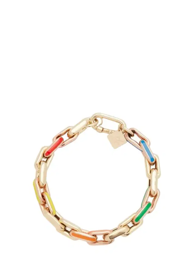 LR3 Small 14k Yellow Gold Bracelet with Rainbow Enamel