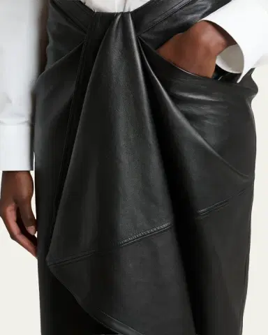 Givenchy Draped Leather Maxi Skirt | Thumbnail 5 Givenchy Draped Leather Maxi Skirt | Thumbnail 5
