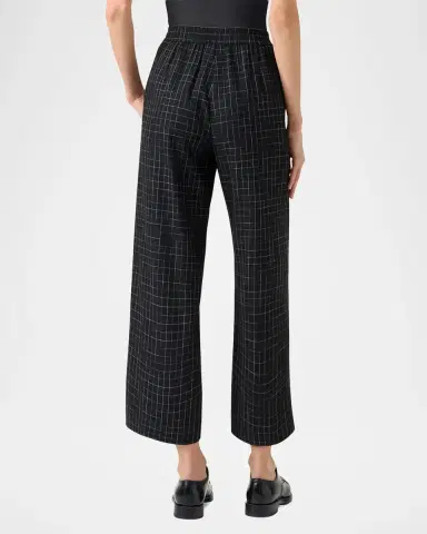 Akris punto High-Rise Check Straight-Leg Ankle Pants | Thumbnail 2 Akris punto High-Rise Check Straight-Leg Ankle Pants | Thumbnail 2