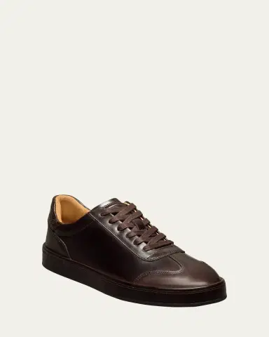 Allen Edmonds Men's Hawthorne Leather T-Toe Low-Top Sneakers | Thumbnail 2 Allen Edmonds Men's Hawthorne Leather T-Toe Low-Top Sneakers | Thumbnail 2