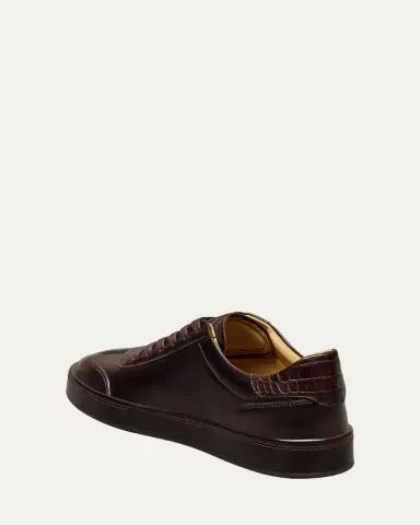 Allen Edmonds Men's Hawthorne Leather T-Toe Low-Top Sneakers | Thumbnail 3 Allen Edmonds Men's Hawthorne Leather T-Toe Low-Top Sneakers | Thumbnail 3