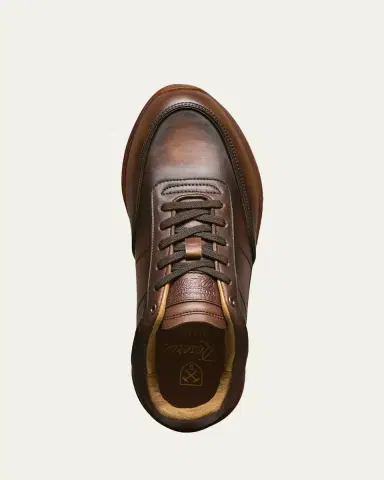 Allen Edmonds Men's Brentwood Patina Leather Low-Top Sneakers | Thumbnail 3 Allen Edmonds Men's Brentwood Patina Leather Low-Top Sneakers | Thumbnail 3