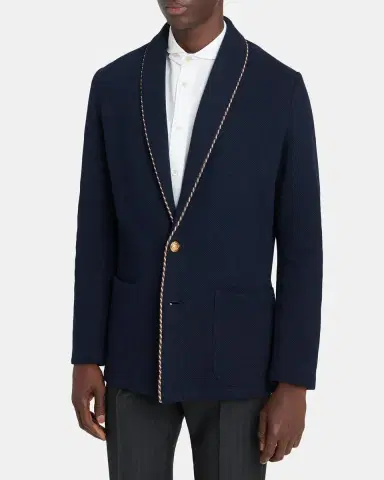 Valentino Garavani Men's Cotton Jersey Knit Jacket | Thumbnail 4 Valentino Garavani Men's Cotton Jersey Knit Jacket | Thumbnail 4