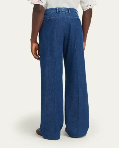 Valentino Garavani Men's Tailored Wide-Leg Denim Jeans | Thumbnail 3 Valentino Garavani Men's Tailored Wide-Leg Denim Jeans | Thumbnail 3