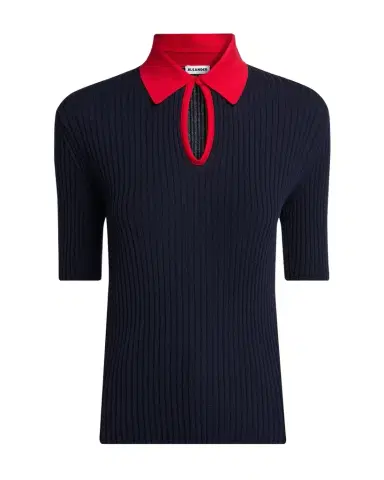 Jil Sander Short-Sleeve Button-Keyhole Polo Shirt | Thumbnail 1