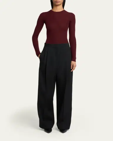 Jil Sander Ribbed Wool Crewneck Sweater | Thumbnail 2