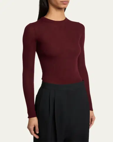 Jil Sander Ribbed Wool Crewneck Sweater | Thumbnail 4