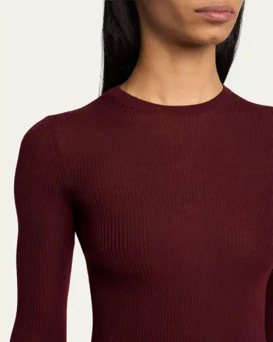Jil Sander Ribbed Wool Crewneck Sweater | Thumbnail 5