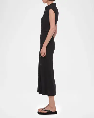 Helmut Lang Short-Sleeve Twist Jersey Midi Dress | Thumbnail 6 Helmut Lang Short-Sleeve Twist Jersey Midi Dress | Thumbnail 6