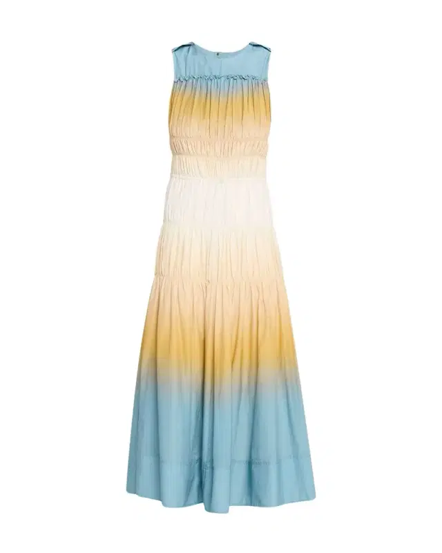 3.1 Phillip Lim Smocked Ombré Voile Midi Dress