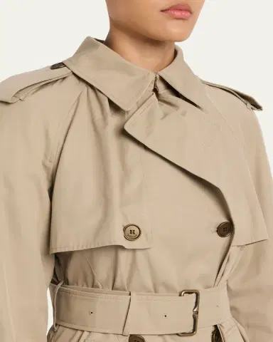 Burberry Ruffle Belted Short Trench Coat | Thumbnail 5 Burberry Ruffle Belted Short Trench Coat | Thumbnail 5
