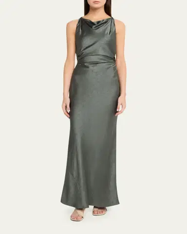 Vince Twist Satin Maxi Dress | Thumbnail 2 Vince Twist Satin Maxi Dress | Thumbnail 2