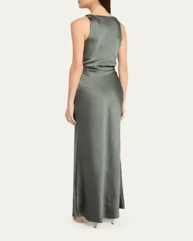 Vince Twist Satin Maxi Dress | Thumbnail 3 Vince Twist Satin Maxi Dress | Thumbnail 3