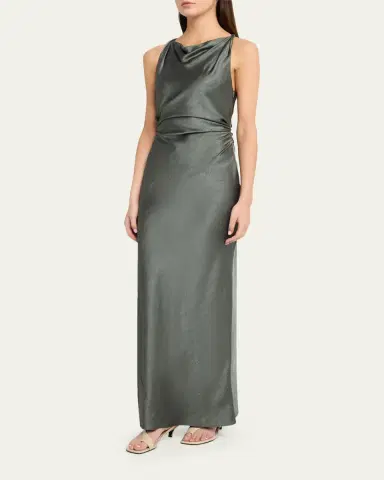 Vince Twist Satin Maxi Dress | Thumbnail 4 Vince Twist Satin Maxi Dress | Thumbnail 4