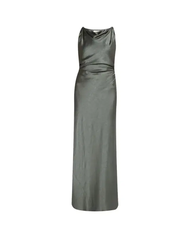 Vince Twist Satin Maxi Dress