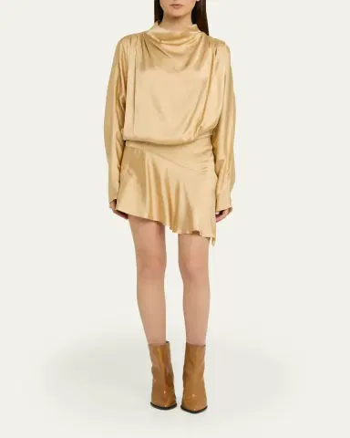 Isabel Marant Neline Asymmetric Mini Dress | Thumbnail 2 Isabel Marant Neline Asymmetric Mini Dress | Thumbnail 2
