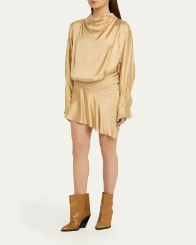 Isabel Marant Neline Asymmetric Mini Dress | Thumbnail 4 Isabel Marant Neline Asymmetric Mini Dress | Thumbnail 4